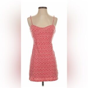 Free People Red Patterned Mini Dress
